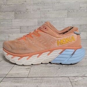 Women’s Hoka One One Gaviota 4 Coral Peach Running Sneakers Shoes Size 8.5